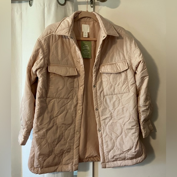 NWT H&M Shell Pink Quilted Jacket - Picture 5 of 5